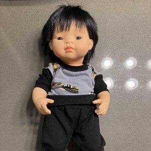 EUC 15" Miniland Asian Boy Doll with Handmade Clothing